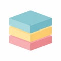 Stacked Geometric Blocks with Pastel Colors for Infographics and Data Visualization Royalty Free Stock Photo