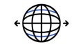 Global Network Connectivity Icon, Worldwide Communication Symbol, vector design Generative AI Royalty Free Stock Photo