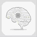 Artificial Intelligence Brain Circuit Technology Concept Royalty Free Stock Photo