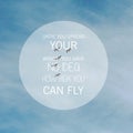 Conceptual image with birds flying high in sky Royalty Free Stock Photo