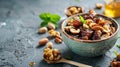 Conceptual image of a bowl of midsolo dates served