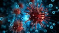 Conceptual image of a contagious virus