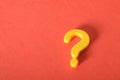 Conceptual Image of Curiosity and Inquiry with Yellow Question Mark Royalty Free Stock Photo