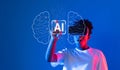 Exploring the Future of Generative AI: A Conceptual Image of Artificial Intelligence and Human Interaction with Digital Royalty Free Stock Photo