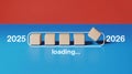 New Year Loading Bar: Transition from 2025 to 2026 Royalty Free Stock Photo
