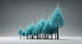 Digital Forest Trees Made of Binary Code Representing Data Growth and Technology Innovation Royalty Free Stock Photo