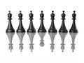 Conceptual image of false leadership. Chess.