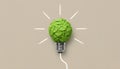 Green Idea Bulb: Eco-Friendly Innovation Concept Royalty Free Stock Photo