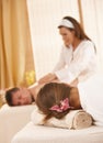 Conceptual image of getting massage Royalty Free Stock Photo