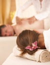 Conceptual image of getting massage Royalty Free Stock Photo