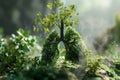 Conceptual image of green tree shaped in human lungs Royalty Free Stock Photo