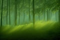 Conceptual image of green trees forest with human lungs, generative ai Royalty Free Stock Photo
