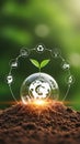 Sustainable Future: Green Growth, Global Innovation & Eco-Solutions Royalty Free Stock Photo