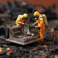A conceptual image illustrating the dangers of electronics