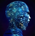 A conceptual image of a neural network. Royalty Free Stock Photo