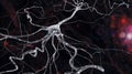 Conceptual image with neuron cell in abstract space Royalty Free Stock Photo