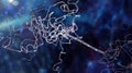 Conceptual image with neuron cell in abstract space Royalty Free Stock Photo