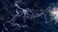 Conceptual image with neuron cell in abstract space Royalty Free Stock Photo