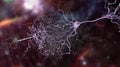 Conceptual image with neuron cell in abstract space Royalty Free Stock Photo