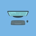 Conceptual image of a personal computer. View from above. Royalty Free Stock Photo