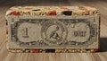 Universal Rations Unit Bar with Dollar Bill Design Royalty Free Stock Photo