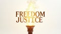 Freedom and justice concept with torch flame for human rights and equality search engine optimization Royalty Free Stock Photo