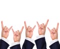 Conceptual image, rock hand sign