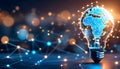 Global Innovation: Earth in a Light Bulb Royalty Free Stock Photo