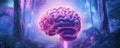 Conceptual Image A Sleek, Modern Visualization of Brain Evolution and Neuroplasticity The image depicts a vibrant, evolving brain