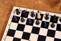 Conceptual image of a traitor and spy in government based on chess pieces