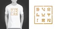 Conceptual inscription Evolution. Print design with typography for men or women T-shirt. Golden lettering in shape of