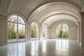 Conceptual interior of empty room with arched ceiling Royalty Free Stock Photo