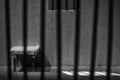 Conceptual jail photo with iron nails bars artistic conversion