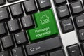 Conceptual keyboard - Mortgage approved green key