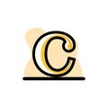 Conceptual Letter C Icon Vector Illustration Design