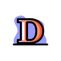 Conceptual Letter D Icon Vector Illustration Design