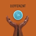 Dare to be different motivation poster Royalty Free Stock Photo