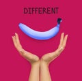 Dare to be different motivation poster Royalty Free Stock Photo
