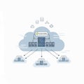 Kubernetes Multi Cloud Architecture Diagram for Container Orchestration and Deployment Strategy Royalty Free Stock Photo