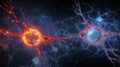 Conceptual link between neuron cells and the vast expanses of galaxies in the cosmos
