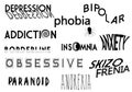 Conceptual logos - Mental disorders logos