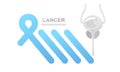 Concept vector banner human prostate