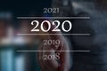 Conceptual message writing showing `2020`. Business photo showcasing go with regulations governing conduct. Conceptual photo list