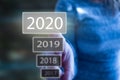 Conceptual message writing showing `2020`. Business photo showcasing go with regulations governing conduct. Conceptual photo list