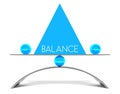 Conceptual perfect balance between two issues Royalty Free Stock Photo