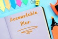 Conceptual photo about Accountable Plan with written phrase