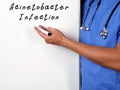 Conceptual photo about Acinetobacter Infection with handwritten text