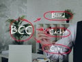 Conceptual photo about BCC Blind Carbon Copy . Corner of stylish open space office with wthie and bright walls on an background