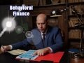 Conceptual photo about Behavioral Finance Businessman, executive manager hand filling paper business document