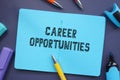 Conceptual photo about Career Opportunities with written phrase